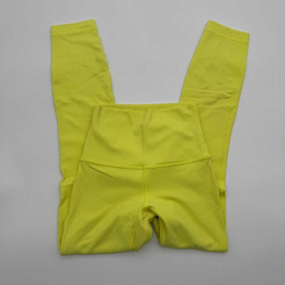 Lululemon Align High-Rise Electric Lemon Yellow Yoga Leggings Size 0